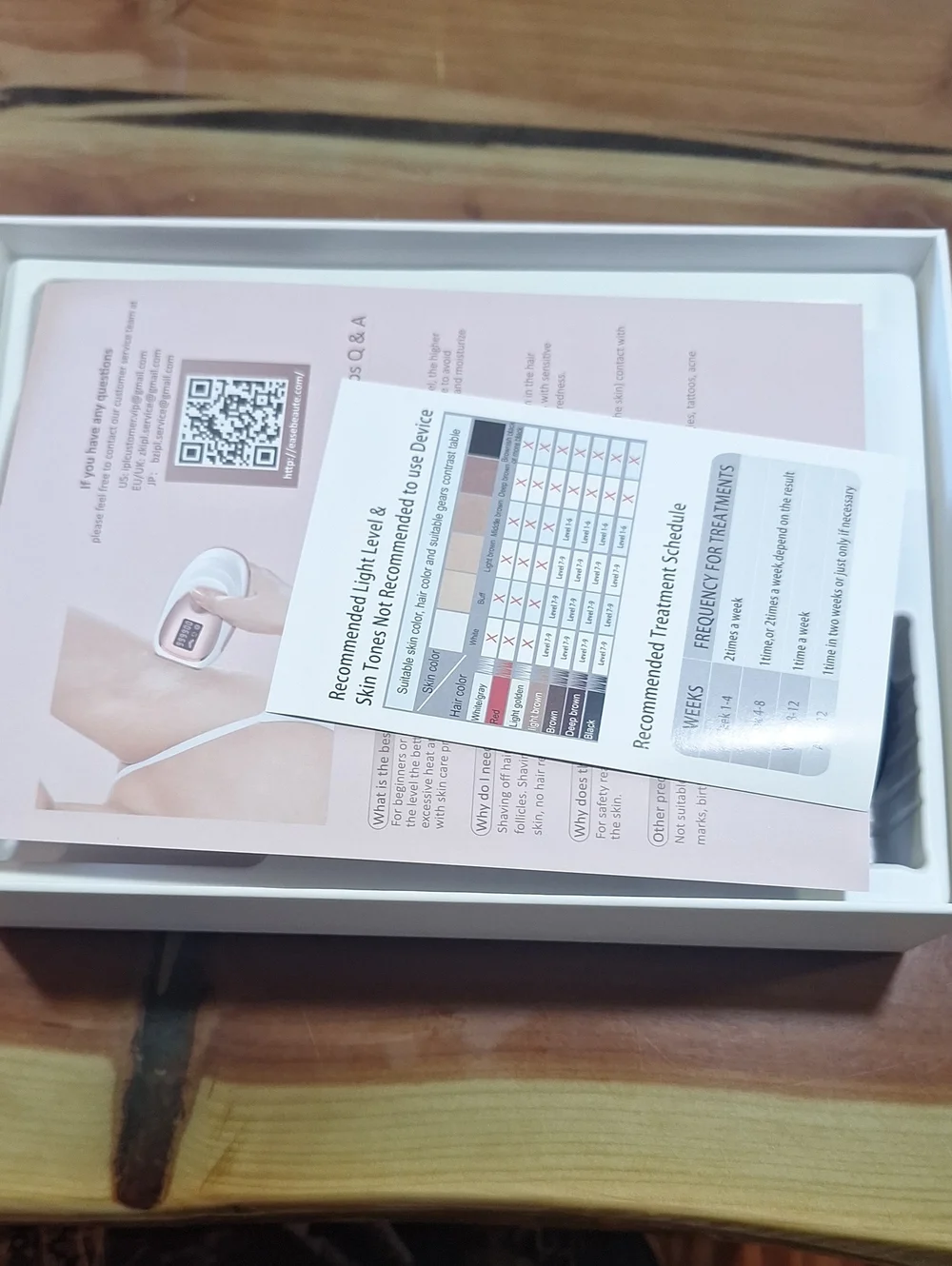 IPL hair removal still ago box